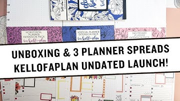 Unboxing & 3 Planner Spreads | Kellofaplan Undated Collection