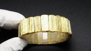 タイチンルチル バングル タイチンルチルクォーツ 幅16mm～18mm バングル (手首サイズ17cm