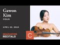 Graduation recital gawon kim violin