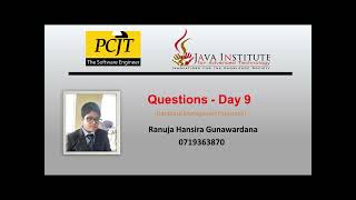 Question Set 09 | Database Management System | Java Institute