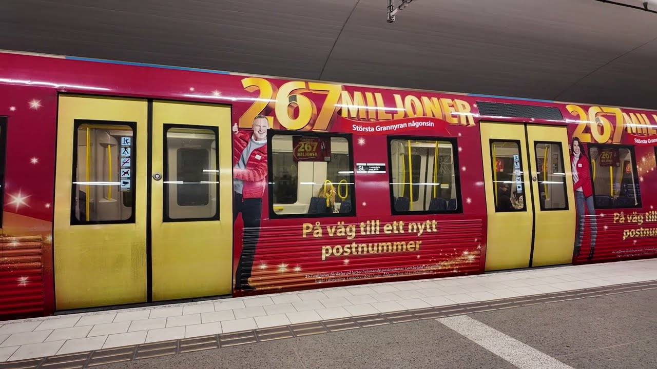 Sweden, Stockholm, subway ride from T-Centralen to Mariatorget