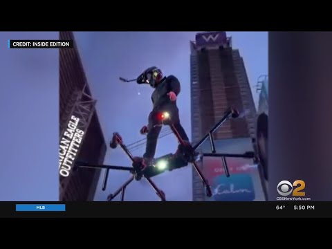 Times Square Hoverboard Ride Goes Viral Online