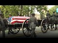 Caisson carries body of fallen charlotte police officer to church