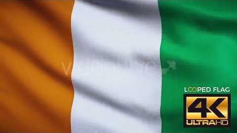 Flag 4K Ivory Coast On Realistic Looping Animation With Highly Detailed Fabric