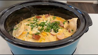 Fantastic pierogi, kielbasa dinner in the crockpot