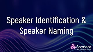 Speaker Identification and Naming Speakers