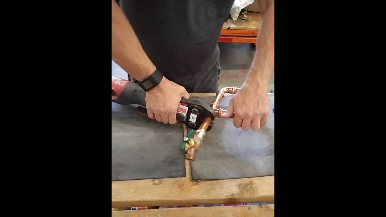 JW Press Copper Press Fitting Test Installation YouTube