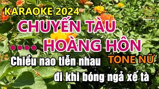 Karaoke Chuyến Tàu Hoàng Hôn Tone Nữ | Sinh Nguyễn Karaoke