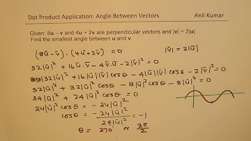 Sum and Difference Perpendicular Vectors Expressions Find Angle MCV4U - EDEXCEL - GCSE