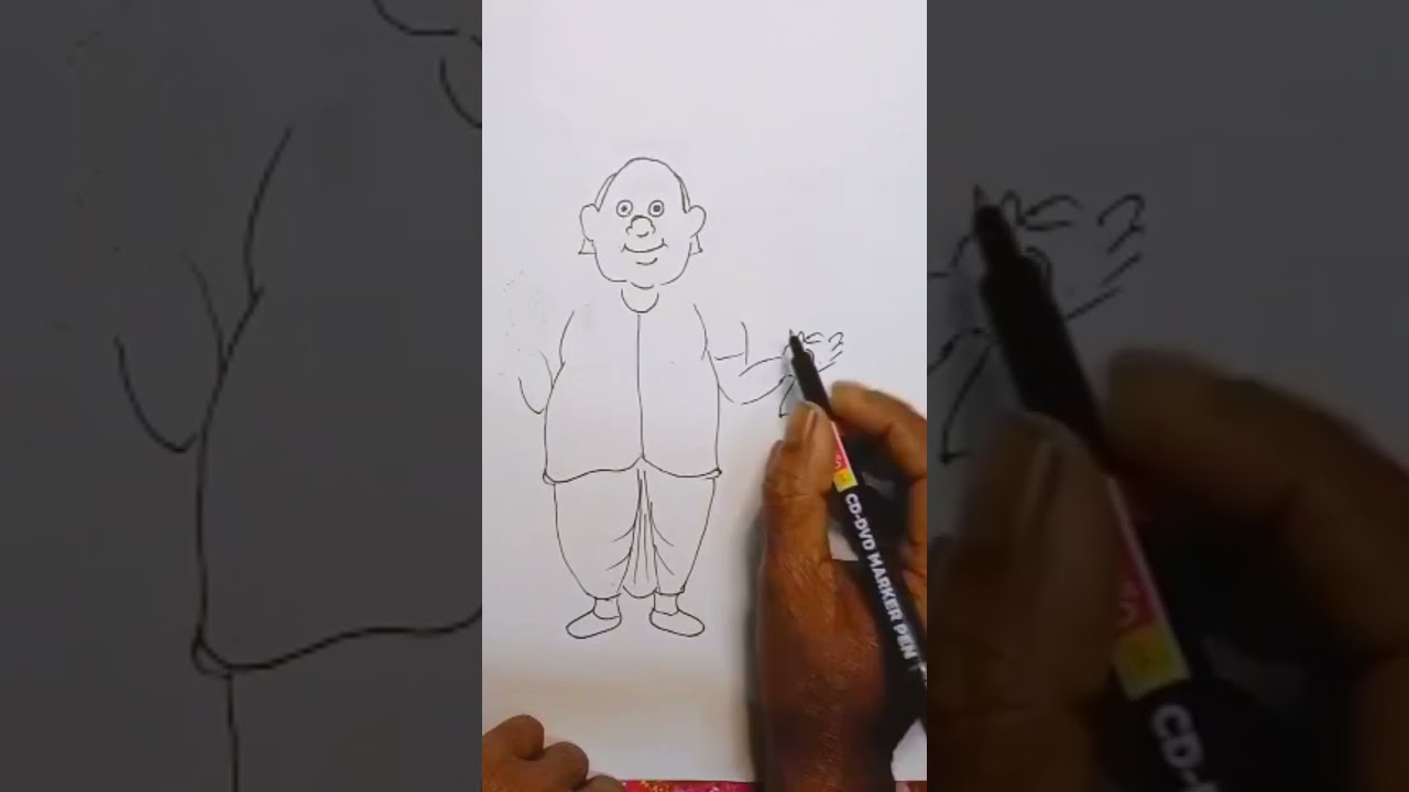 how to draw gopal bhar || গোপাল bhard কিভাবে আঁকবো 