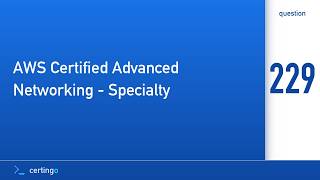Certingo | AWS Certified Advanced Networking - Specialty (ANS-C01) — Question 229 screenshot 5
