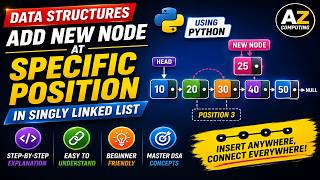 Insert Node at Specific Position in Singly Linked List | Python Code & Example | DSA Guide