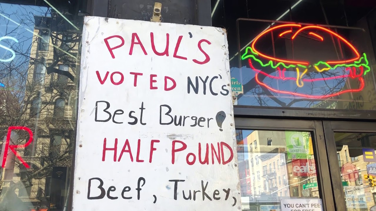 Paul's Da Burger Joint East Village near St Marks YouTube
