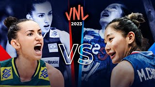 Chatchu-On Moksri VS Gabriela Guimarães Gabi | Epic Battle !!! Women's VNL 2023