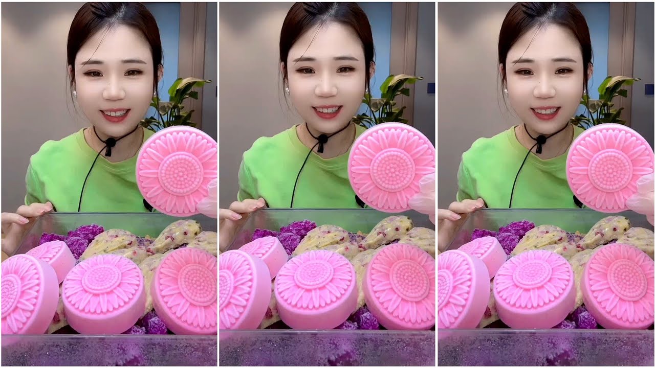 ASMR ICE EATING with MILK POWDER and PASSION FRUIT 