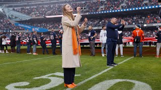 Mary Kate’s National Anthem - Christmas Eve Chicago Bears vs Cardinals Game!! (Jumbotron view) ￼