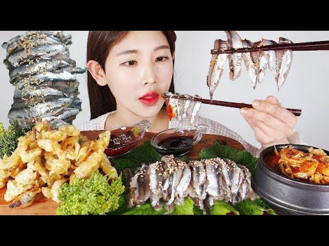 살살 녹는 기름진 맛! 생멸치회 먹방 ANCHOVY SASHIMI &amp;amp; ANCHOVY FRIED &amp;amp; ANCHOVY SOUP [eating show]mukbang korean food