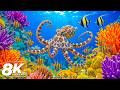The Best Aquarium 8K Ultra HD 🐠 Beautiful Coral Reef Fish &amp; Deep Sleep Ocean Ambience Music