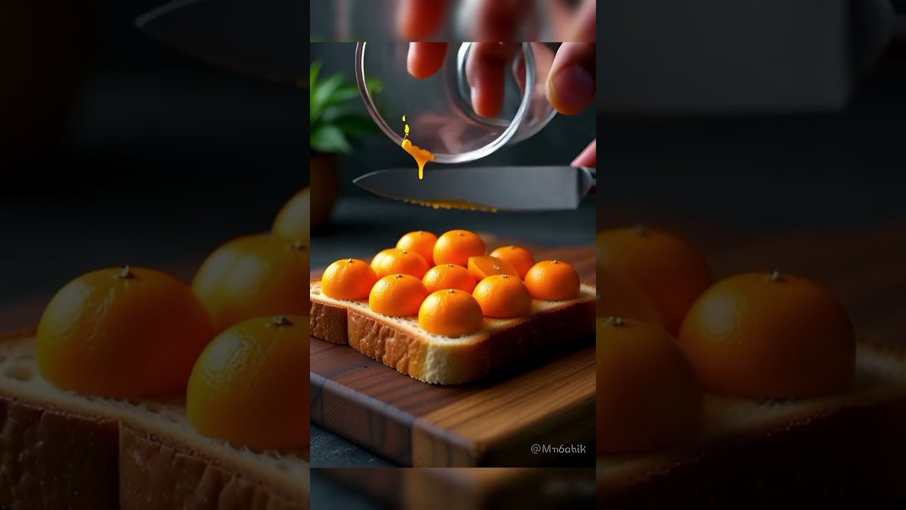 “Gentle pour… smooth spread… pure bliss 🍞✨ Oddly satisfying macro magic.