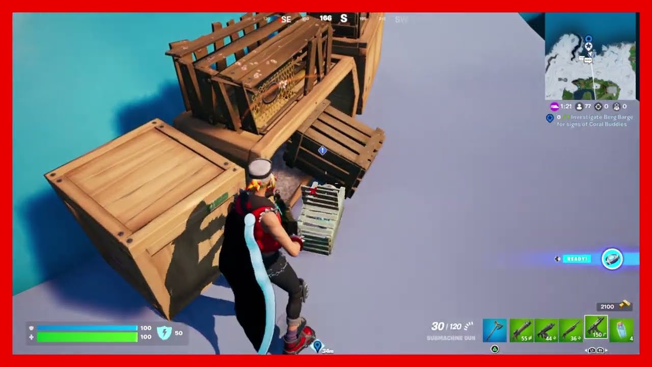 Fortnite Quest How To: Triggerfish quest  Investigate Berg Bargle for signs of coral