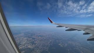 Вылет из Шереметьево и полный облет Москвы вдоль МКАД. Красивый взлет! Airbus A321/VQ-BTU. SU1400