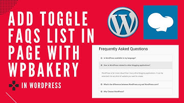 How to Create and Add Toggle FAQs List With WPBakery in WordPress | WordPress 2021