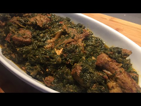 Video: Boiled Meat With Spinach Sauce