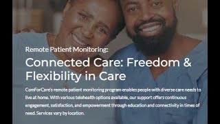 Connected Care ComForCare's Remote Monitoring Services for Older Adults