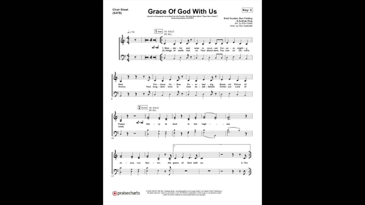 The Grace of God With Us  Soprano Rehearsal