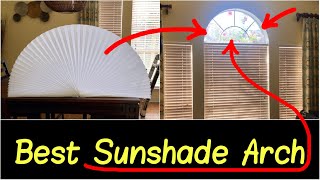 ✅Best Window Arch Shade | Sun Light Filtering Shade Privacy Arch Fabric for Half Round Windows