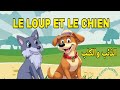      قصة الذئب والكلب     تعلم الفرنسية بالقصص