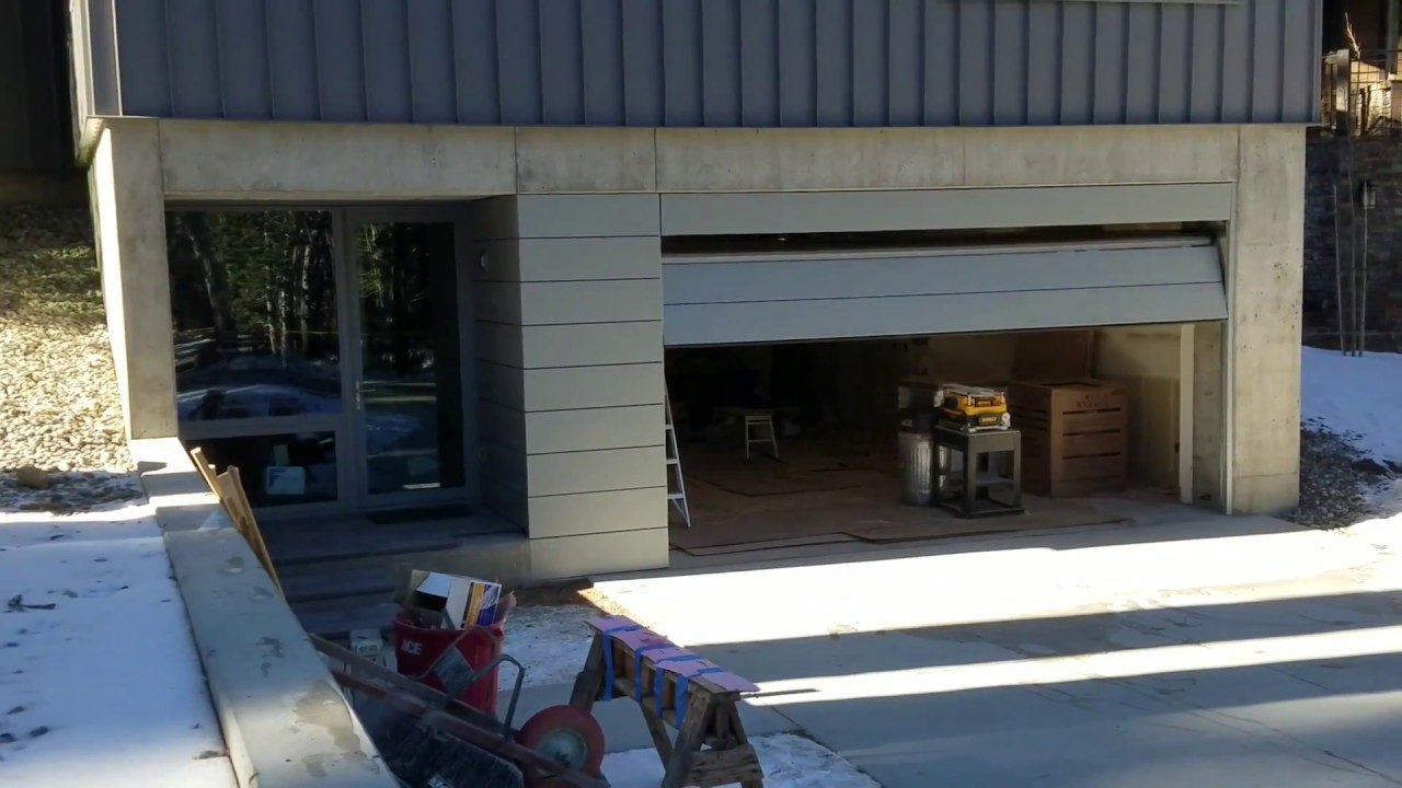 Camouflaged FlushMount Modern Garage Door in Mammoth Lakes, CA YouTube