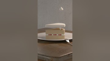 Blender 3d strawberry cake!