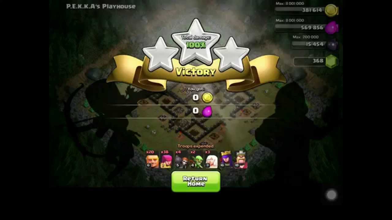 Clash of Clans Pekka's Playhouse Walkthrough TH7 YouTube