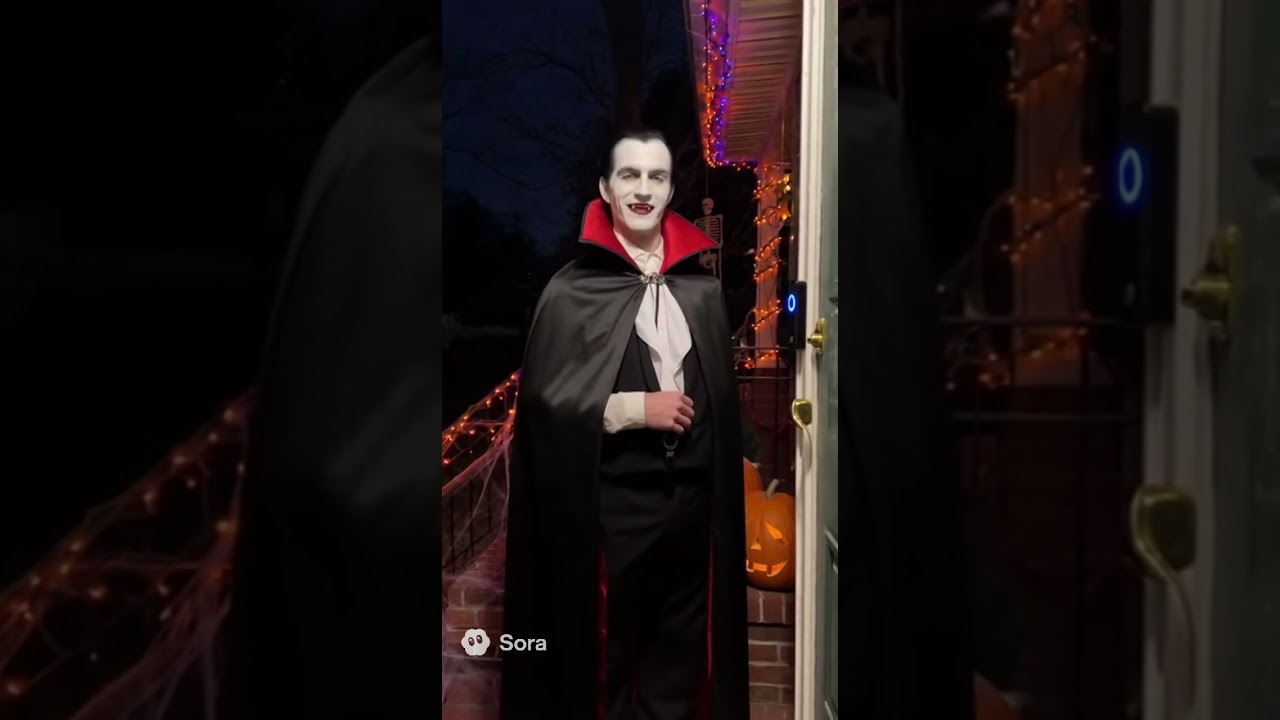 Vampire Rings Doorbell on Halloween Night! 🧛‍♂️ | Midnight Visitor | Spooky Ring Footage 👀