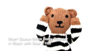 Estella Organic Baby Gifts - With Newborn Short Sleeve Romper, Hat & Rattle