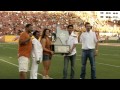 UT student-athletes accept State Farm Lone Star Showdown trophy [Sept. 1, 2012]