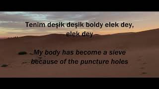 #Tragic love song #Kecpelek Turkmen #English lyrics #Nury Halmammedov