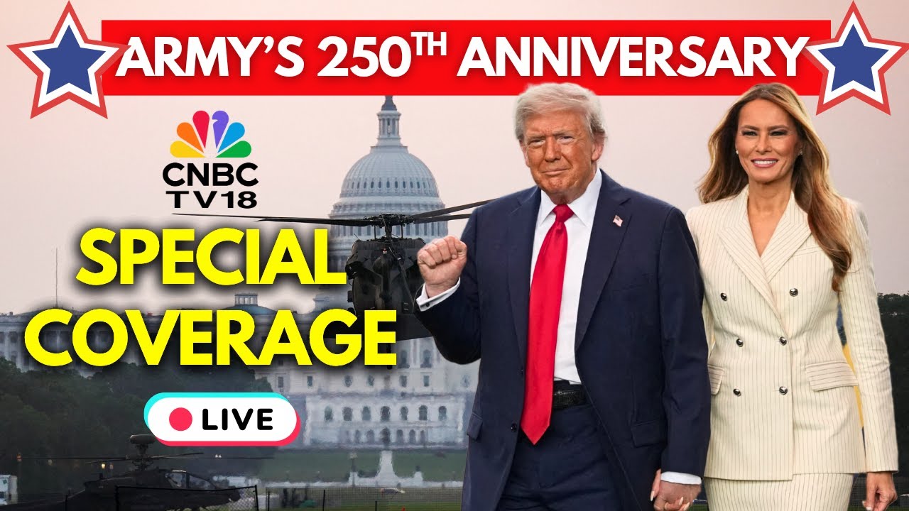 US Army 250th Anniversary Parade LIVE: President Trump Birthday Parade ...