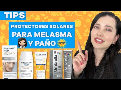 Protectores solares para MELASMA/ PAÑO/ MANCHAS/ HIPERPIGMENTACIÓN facial