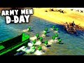 INVASION Of NORMANDY! Green Toy Soldiers D-DAY! (Army Men of War Gameplay)