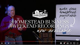 NOW AVAILABLE | The HOMESTEAD BUSINESS Weekend Recordings (Premier Membership) by Homesteaders of America 440 views 4 months ago 1 minute, 25 seconds