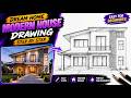 I Drew This Stunning Modern House Using Only a Pencil | Easy Step-by-Step Tutorial #housedrawing