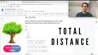 Total Distance of a tree using BFS and DFS Explained
