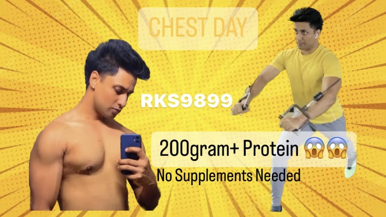 FULL DAY OF EATING 200+gram of Protein Monday Chest Day Meal Plans for Gain Lean Muscle