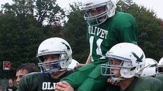 On the Road: Middle school football players execute lifechanging play