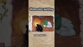 easy art watercolor how painting youtubeshorts easypainting art malikaartelfarissiart