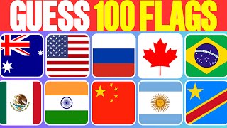 Guess All 100 Flags Of The World In 3 Seconds 🚩🌎| Easy, Medium, Hard, Impossible | Flag Quiz