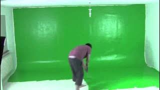 Painting a green screen in 60 seconds