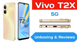 Vivo T2x 5G Mobile Phone Unboxing and Reviews | 6GB RAM + 128 GB Internal Storage (Aurora Gold Color